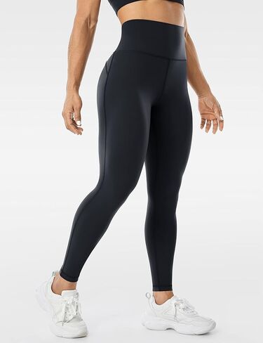 High Waisted Compression Leggings for Women Workout Tummy Control Booty Flattering Athletic Gym Yoga Pants - 25 Inches in Kuwait