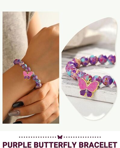 Butterfly Natural Stone Bracelet for Sister, Valentine's Day Christmas Birthday Gifts for Women in Saudi Arabia