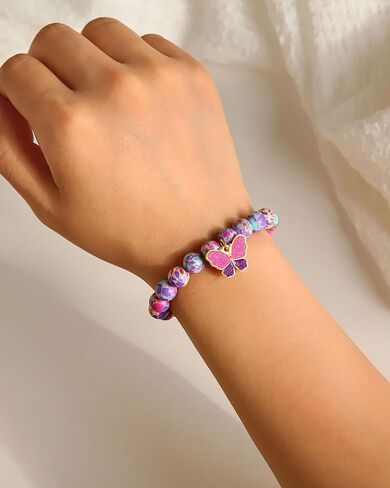 Butterfly Natural Stone Bracelet for Sister, Valentine's Day Christmas Birthday Gifts for Women in Saudi Arabia
