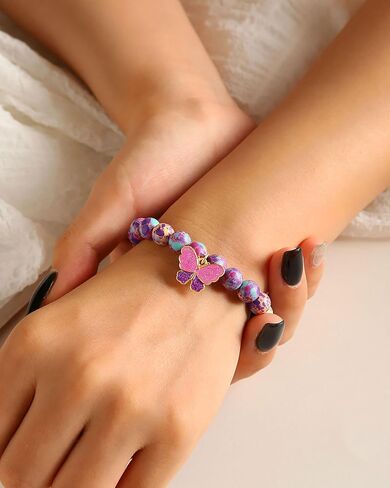 Butterfly Natural Stone Bracelet for Sister, Valentine's Day Christmas Birthday Gifts for Women in Saudi Arabia