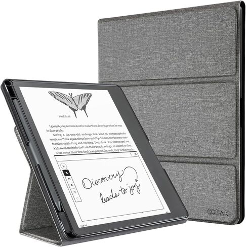 CoBak Case for Kindle Scribe - All New PU Leather Cover with Auto Sleep Wake Feature for Kindle Scribe 10.2" 2022 Released with Pen Holder in Saudi Arabia