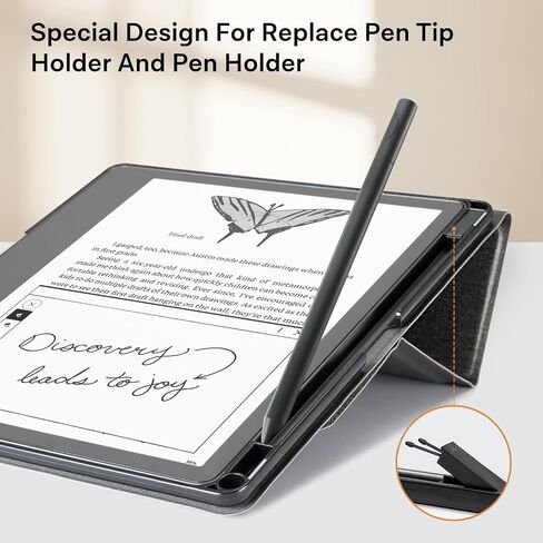 CoBak Case for Kindle Scribe - All New PU Leather Cover with Auto Sleep Wake Feature for Kindle Scribe 10.2" 2022 Released with Pen Holder in Saudi Arabia