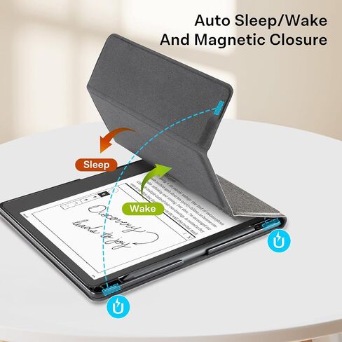 CoBak Case for Kindle Scribe - All New PU Leather Cover with Auto Sleep Wake Feature for Kindle Scribe 10.2" 2022 Released with Pen Holder in Saudi Arabia