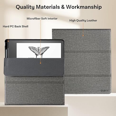 CoBak Case for Kindle Scribe - All New PU Leather Cover with Auto Sleep Wake Feature for Kindle Scribe 10.2" 2022 Released with Pen Holder in Saudi Arabia