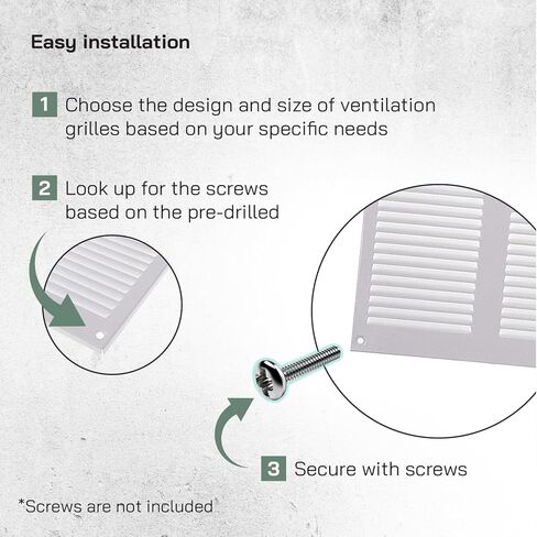 أنظمة التهوية باللون البني مقاس 16 بوصة × 16 بوصة غطاء فتحة تهوية معدنية لشبكة إرجاع الهواء مع شاشة مدمجة للحماية من الآفات وغطاء فتحة تهوية HVAC لتحسين المنزل وغطاء قناة تهوية 400 × 400 مم in Kuwait