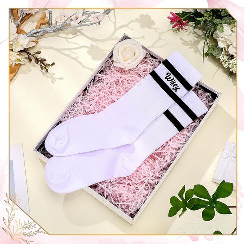 Geyoga Wifey Wedding Socks for Women Wedding Gifts Wifey Cotton Socks for Engagement Wedding Party Favors in Saudi Arabia