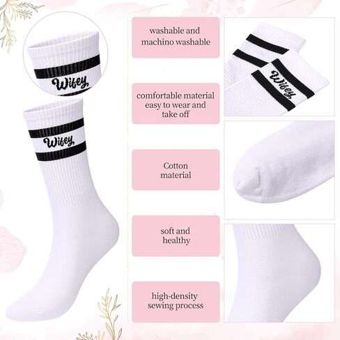 Geyoga Wifey Wedding Socks for Women Wedding Gifts Wifey Cotton Socks for Engagement Wedding Party Favors in Saudi Arabia