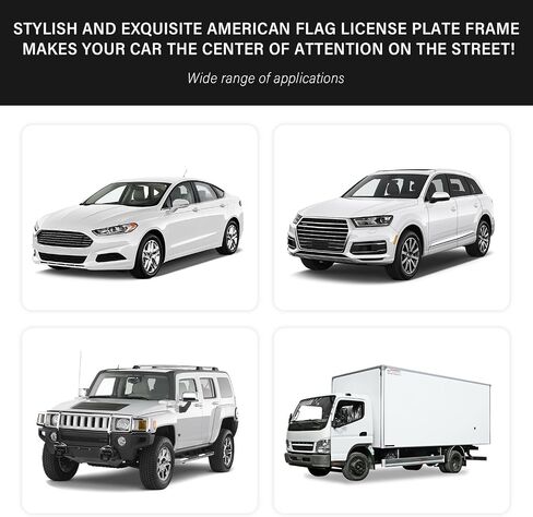 2PCS Colorful Car License Plate Frames with Gaskets Screws and Caps,Stainless Steel 4 Holes License Plate Holder Fits U.S. Standard,Universal Car Tag Frame Car Accessories (Silver) in Saudi Arabia