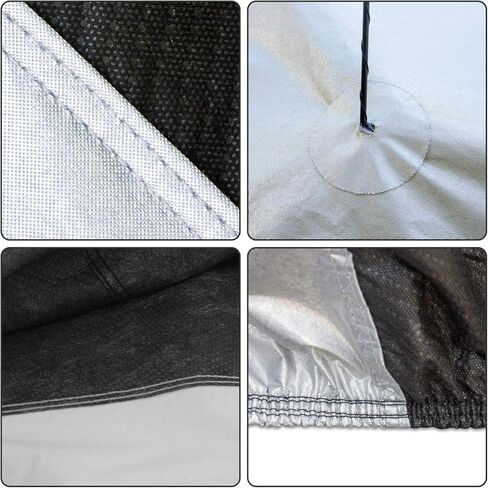 غطاء سيارة مقاوم للماء من شركة Leader Accessories للسيارات في جميع الأحوال الجوية، 7 طبقات من الألومنيوم والقطن، غطاء خارجي كامل مع باب بسحاب، وحزامين إضافيين مقاومين للرياح يناسب سيارة سيدان حتى 228 بوصة in Kuwait