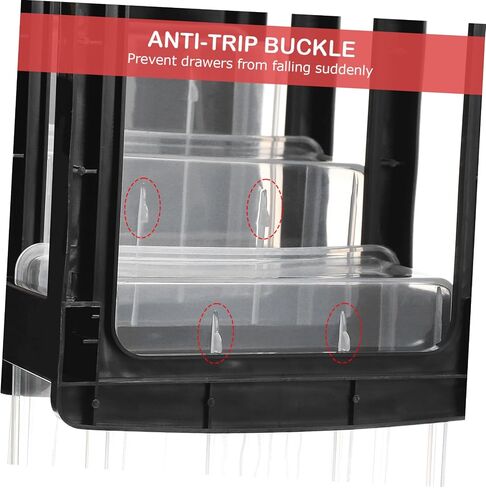 Plastic Storage Drawers 2 Drawer Desktop Organizer, Clear Plastic Desk Storage Box Makeup Organizer Desk Organizer Office Supplies, Black Stackable Storage Drawers in Saudi Arabia