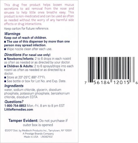 علاجات صغيرة رذاذ/قطرات ملحية | 0.5 أونصة | عبوة من 1 | لكي تتنفس الأنف بسهولة | اغسل المخاط بلطف | آمن لحديثي الولادة in Kuwait
