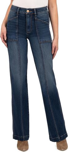 KUT from the Kloth Women's Jodi High-Rise Wide Leg Front Patch Pockets in Energy in Saudi Arabia