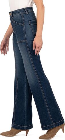 KUT from the Kloth Women's Jodi High-Rise Wide Leg Front Patch Pockets in Energy in Saudi Arabia
