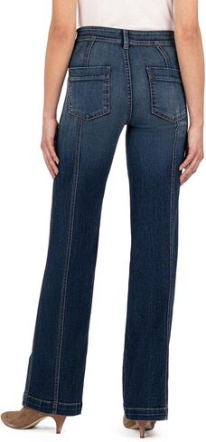 KUT from the Kloth Women's Jodi High-Rise Wide Leg Front Patch Pockets in Energy in Saudi Arabia