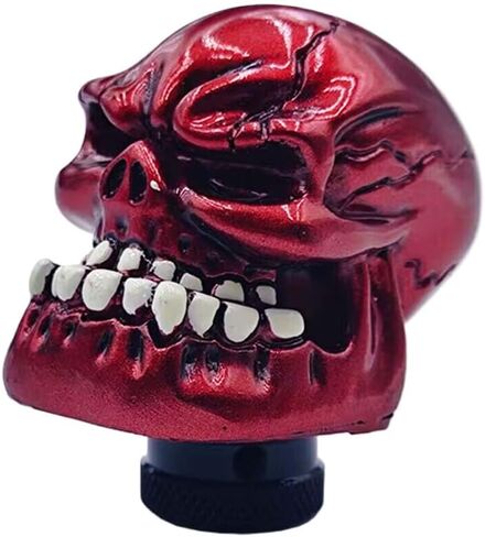 Skull Car Gear Shift Knob, Big Tooth Skull Stick Shifter, Car Transmissions Shifting Lever Handle Compatible with Most Automatic Manual Truck Car SUV (Red) in Kuwait