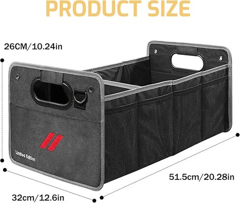 Car Trunk Organizer, Trunk Storage Box with Handle For Dodge Charger Challenger, Collapsible 2 Compartment Automotive Storage Box, Waterproof Oxford Polyester Travel Accessories (B Stype) in Kuwait