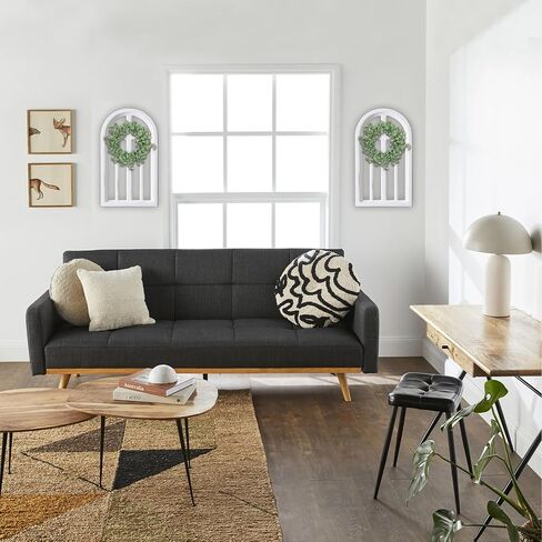 Sintosin Rustic Small Arched Window Frames Wall Decor 9 X 16 Inch, Hanging Distressed White Cathedral Window Frame for Wall Decor Living Room, Handmade Farmhouse Wall Decor for Entryway Hallway in Saudi Arabia
