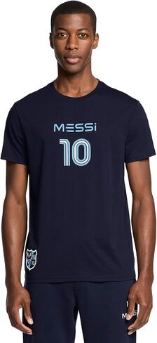 تي شيرت رجالي بأكمام قصيرة من Messi Lifestyle، تي شيرت برسومات بمقاس قياسي، نسيج جيرسي قطني in Saudi Arabia