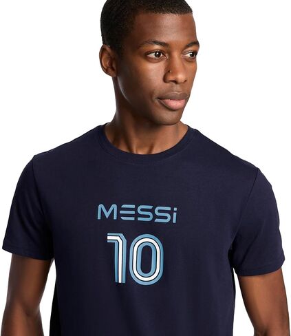 تي شيرت رجالي بأكمام قصيرة من Messi Lifestyle، تي شيرت برسومات بمقاس قياسي، نسيج جيرسي قطني in Saudi Arabia