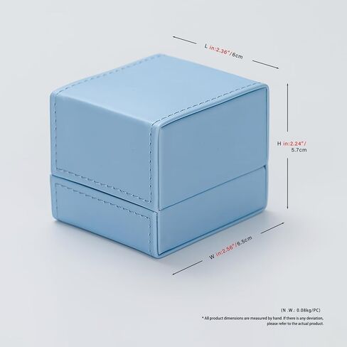 Blue PU Small Earrings Gift Box PU Leather Jewelry Gift Box for Earrings in Kuwait