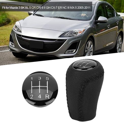for Mazda 3 2007 Hatchback Stick Shift knob Car Gear Shift Knob, Gear Shift Knob Stick Head Shift Lever for 2005-2011(5 Speed) in Kuwait