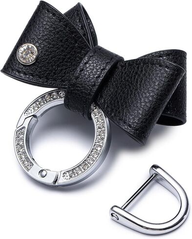 Crystal Car Key Chain For Ladies Women Key Fob, Bow Key Chain Ring Strap Purse Charm in Saudi Arabia