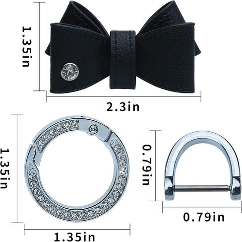 Crystal Car Key Chain For Ladies Women Key Fob, Bow Key Chain Ring Strap Purse Charm in Saudi Arabia