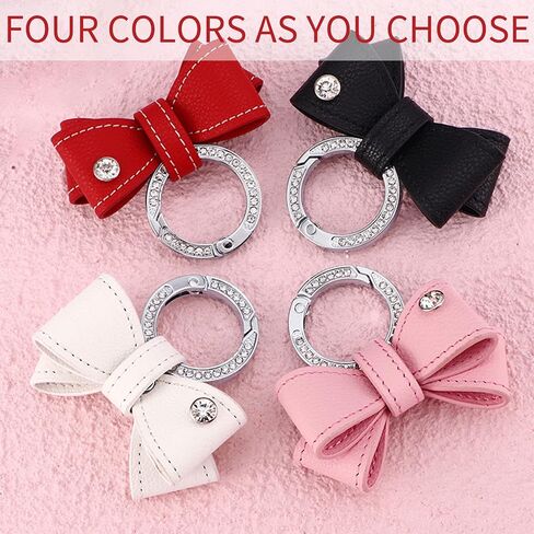 Crystal Car Key Chain For Ladies Women Key Fob, Bow Key Chain Ring Strap Purse Charm in Saudi Arabia