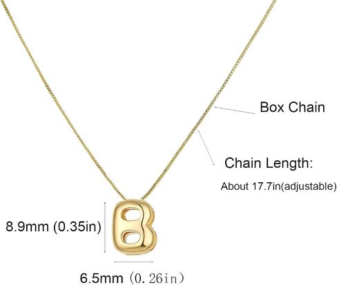 Bubble Letter Necklace For Women, Balloon Initial Letter Alphabet Pendant 18k Gold Plated Dainty Zirconia Inlaid Necklaces Fashion Jewelry Gifts for Women in Saudi Arabia