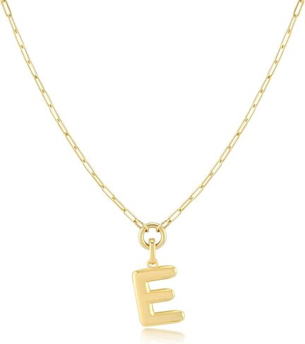 قلادة أولية مملوءة بالذهب من Jewelry Atelier للنساء - قلادة أولية ذات طبقات مع قلادة A-Z - سلسلة مشبك ورق مملوءة بالذهب عيار 14 قيراط - قلادة ذهبية لطيفة ذات طبقات - مجوهرات ذهبية للنساء in Kuwait