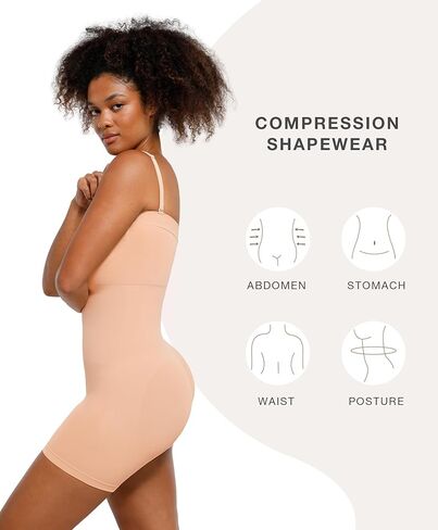 Strapless Shapewear Bodysuit for Women Tummy Control Seamless Butt Lifter Body Shaper with Removable Straps in Kuwait