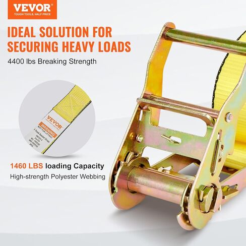 حزام سقاطة VEVOR E-Track، 8 قطع 2 بوصة × 15 بوصة E مع قوة كسر 4400 رطل، مع حزام بوليستر وتركيب زنبركي وسقاطات، أربطة متينة للدراجات النارية والإطارات وأحمال المقطورة in Saudi Arabia