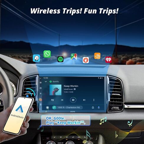 ATOTO F7 Double DIN Car Stereo Receivers, Wireless CarPlay & Android Auto 7 inch Touch Screen, Car Radio with Bluetooth, FM/AM/GPS, 4.1 Channel Audio Out, Live Rearview, SWC, F7G2B7WE-2024 in Saudi Arabia