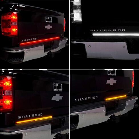 1797 LED Pickup Truck Tail Light Strip Tailgate Rear Turn Signal Brake Reverse Back up Light Bar Accessories for Ford Chevrolet Dodge Toyota Pickup Bright Safe Waterproof Red Yellow White 48in 1.2m in Saudi Arabia