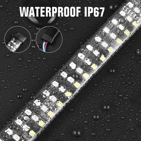 1797 LED Pickup Truck Tail Light Strip Tailgate Rear Turn Signal Brake Reverse Back up Light Bar Accessories for Ford Chevrolet Dodge Toyota Pickup Bright Safe Waterproof Red Yellow White 48in 1.2m in Saudi Arabia