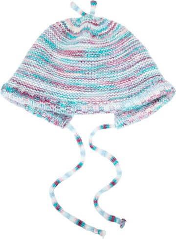 Handmade Knitted Winter Warm Foldable Bucket Hat with Adjustable Tie Strap in Fashionable Color Blocking Crochet Cap in Saudi Arabia