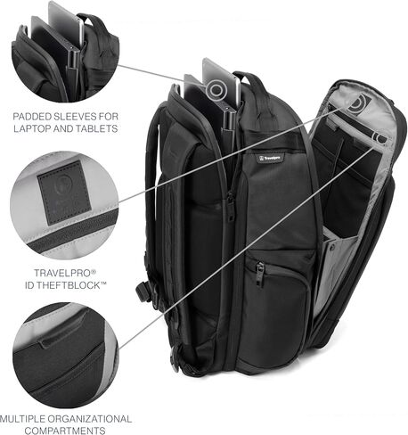Travelpro Altitude Slim Expandable Travel Laptop Backpack 20-24L, 16 Inch Laptop, Water Resistant, Work, Business, Men and Women, Stellar Navy/Grey in Saudi Arabia