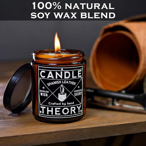 Candle Theory Warm Tobacco Scented Candle for Men 7.6 Ounce, Crackling Candle Men, Mens Candle for Bedroom, Scented Man Candle for Home, Men's Candles for Home, Man Candle, Men Scented Candles in Saudi Arabia