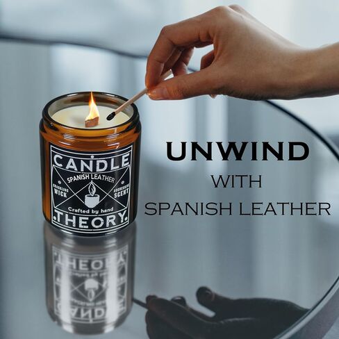 Candle Theory Warm Tobacco Scented Candle for Men 7.6 Ounce, Crackling Candle Men, Mens Candle for Bedroom, Scented Man Candle for Home, Men's Candles for Home, Man Candle, Men Scented Candles in Saudi Arabia