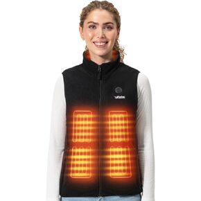 WESTON Women’s Heated Fleece Vest, 4 Heating Zones, 7.4V, 4800 mAH Rechargeable Battery, Machine-Washable Women’s Fleece Vest in Kuwait