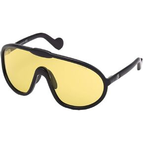 Moncler HALOMETRE ML0184 Shiny Black/Yellow Brown 0/0/125 unisex Sunglasses