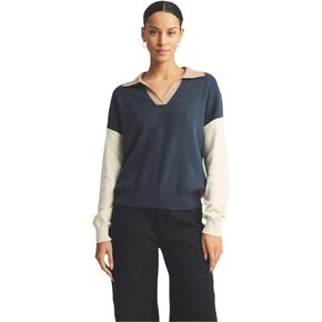 Women's Cafe Cotton Cashmere Colorblock Polo