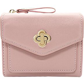 LJCZKA Wallet for Women Leather Bifold Cute Wallet Luxury Small Short Purse Credit Card Holder with Zipper Coin Pocket (White)