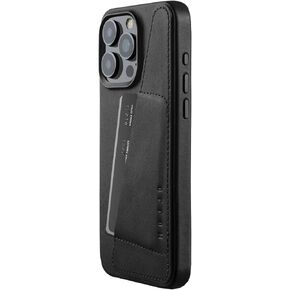 Mujjo Leather Wallet Phone Case - Fits iPhone 15 Pro Max - MagSafe Compatible - Premium European Leather Case with Card Pocket - Enhanced Phone & Camera Protection - Crafted with Recycled Materials