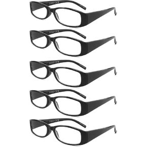 5PC Reading Glasses for Woman Blue Light Blocking Computer Readers for Men-Unbreakable Reading Glasses Spring Hinges Traditional Readers 1.5