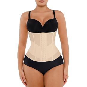 FeelinGirl Waist Trainers for Women Belly Tummy Control Long Torso Shapewear Mesh Waist Cincher Waist Slimming