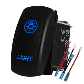 Blue Led Light Rocker Switch 5 Pin ON-Off SPST Toggle Switch for Car Boat Truck RV Trailer Yacht Dashboard Switch Replacement