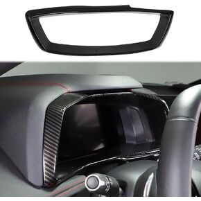 Carbon Fiber Style Interior Center Console Dashboard Instrument Frame Cover Trims for Chevrolet Corvette C8 2020-2024 Decoration Accessories