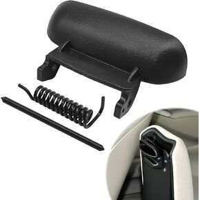 Black Plastic Center Console Latch,Armrest Cover Lid LatchReplacement,Armrest Cover Lid Lock with Mounting Rod and Spring,Replace 83451-SNA-A01ZA,Compatible with Honda Civic 2006-2011