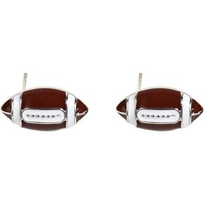 Sterling Silver Sports Earrings Baseball Football Soccer Volleyball Basketball Stud Earrings Half Ball Earrings Athletes Earrings Fan Gift Prize Sports Jewelry Gift for Women Men Player Lover